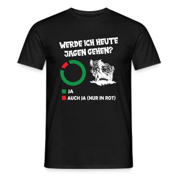 Werde Ich Heute Jagen - Jäger Keiler Schwarzwild - Männer T-Shirt - Schwarz - Vorne - AI Model Male 178 light (178cm)