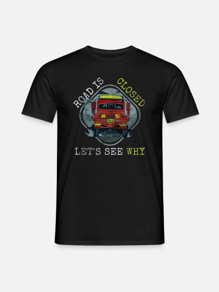 Route fermée - véhicule tout-terrain - T-shirt homme - noir