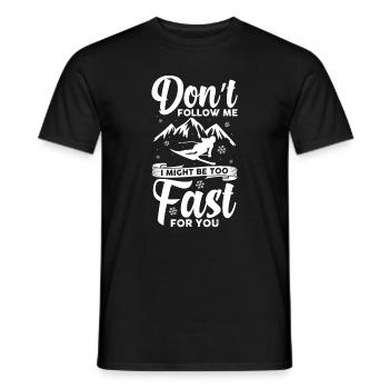 Ski skieur trop vite pour vous - T-shirt homme - noir - Devant - AI Model Male 178 light (178cm)