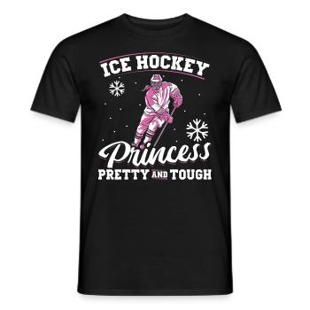 Joueur de hockey sur glace Ice Hockey Princess - T-shirt homme - noir - Devant - AI Model Male 178 light (178cm)