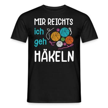 Mir reichts ich geh Häkeln | Häkel Geschenk - Männer T-Shirt - Schwarz - Vorne - AI Model Male 178 light (178cm)