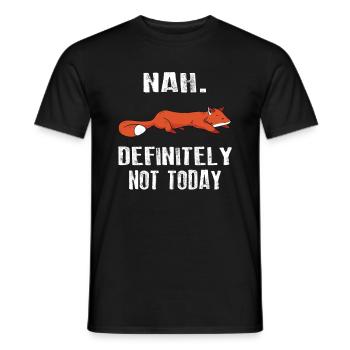 Lazy fox for fox lovers - Men's T-Shirt - black - Front - AI Model Male 178 light (178cm)