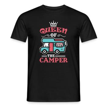 Womo Camper Queen Wohnmobil Camping - Men's T-Shirt - black - Front - AI Model Male 178 light (178cm)
