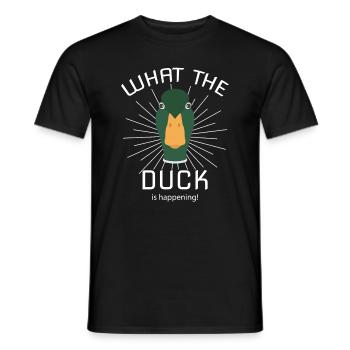 Lustiger Enten Spruch - Ente Duck - Männer T-Shirt - Schwarz - Vorne - AI Model Male 178 light (178cm)