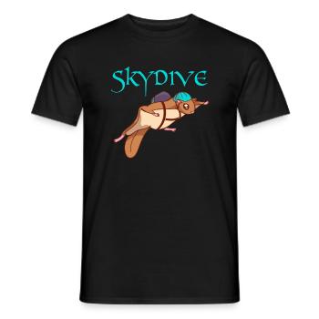 Wingsuit Skydive Squirrel Skydiver - Men's T-Shirt - black - Front - AI Model Male 178 light (178cm)