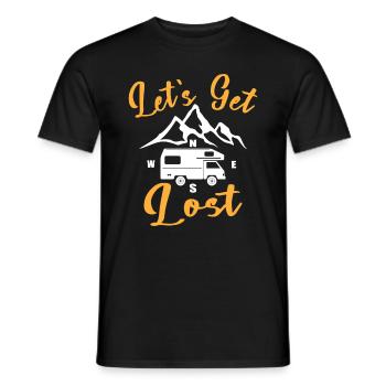Let’s Get Lost Camper Camping Van Camping-Car - T-shirt homme - noir - Devant - AI Model Male 178 light (178cm)