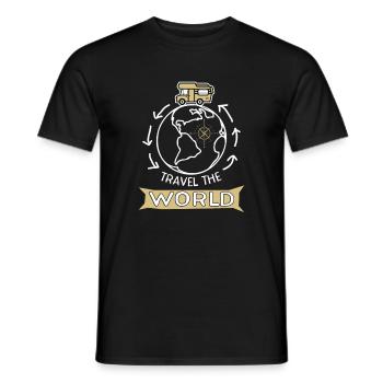 Travel The World Camping-car mobile Rengain - T-shirt homme - noir - Devant - AI Model Male 178 light (178cm)