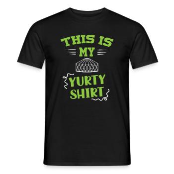 This Is My Yurt Shirt Jurte Zelt - Männer T-Shirt - Schwarz - Vorne - AI Model Male 178 light (178cm)