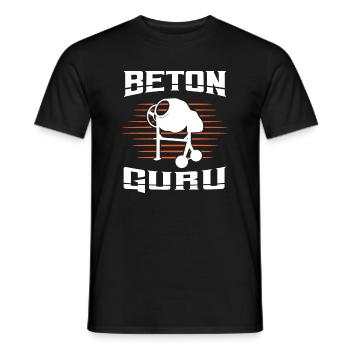 Béton Guru Artisans Bétonnés Chantiers - T-shirt homme - noir - Devant - AI Model Male 178 light (178cm)