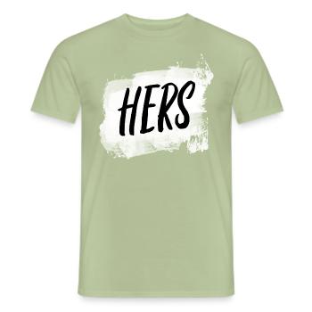 Pärchen Partnerlook Paar Geschenk His Hers Couples - Männer T-Shirt - Sage - Vorne - AI Model Male 178 light (178cm)