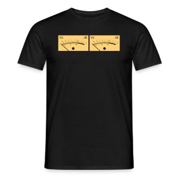 VU Meter Volume Anzeigen - Männer T-Shirt - Schwarz - Vorne - AI Model Male 178 light (178cm)