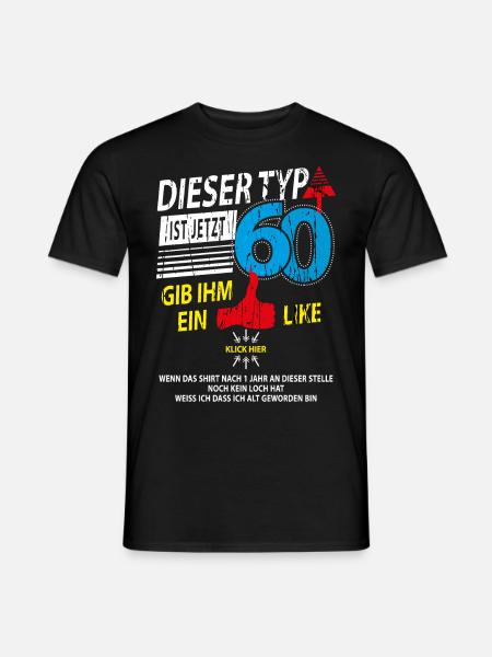 60. Geburtstag - Männer T-Shirt - Schwarz