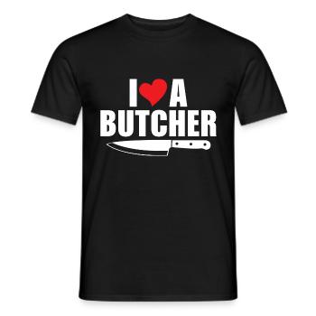 Metzger Liebe Metzgerei Fleischer - Männer T-Shirt - Schwarz - Vorne - AI Model Male 178 light (178cm)