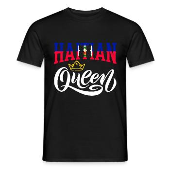 Haïti Reine Haïti Haïti Drapeau - T-shirt homme - noir - Devant - AI Model Male 178 light (178cm)