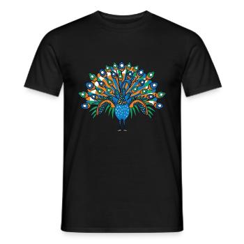 Beau gardien de zoo de paon. Poison - T-shirt homme - noir - Devant - AI Model Male 178 light (178cm)