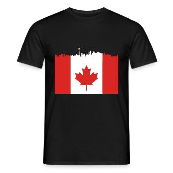Skyline Maple Leaf kanadisch Geschenk - Männer T-Shirt - Schwarz - Vorne - AI Model Male 178 light (178cm)