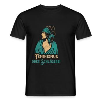Feminism Saying Gift Vintage Emancipation - Men's T-Shirt - black - Front - AI Model Male 178 light (178cm)