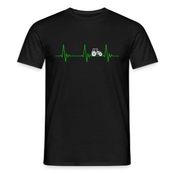 Herzschlag Traktor Landwirtschaft - Männer T-Shirt - Schwarz - Vorne - AI Model Male 178 light (178cm)