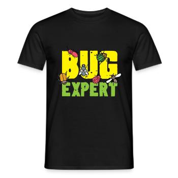 Bug expert. Entomologist Poison - Men's T-Shirt - black - Front - AI Model Male 178 light (178cm)