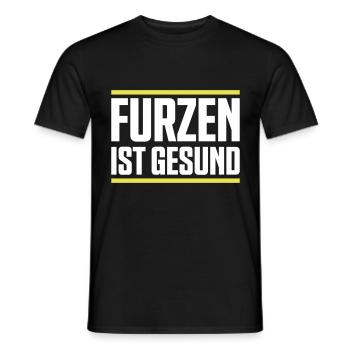 Furzen ist gesund - Männer T-Shirt - Schwarz - Vorne - AI Model Male 178 light (178cm)
