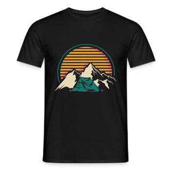 Rétro -Camper Motorhome Cadeau - T-shirt homme - noir - Devant - AI Model Male 178 light (178cm)