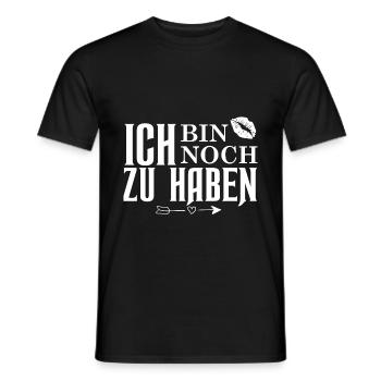 Ich bin noch zu haben - Lustiges Single Geschenk - Männer T-Shirt - Schwarz - Vorne - AI Model Male 178 light (178cm)