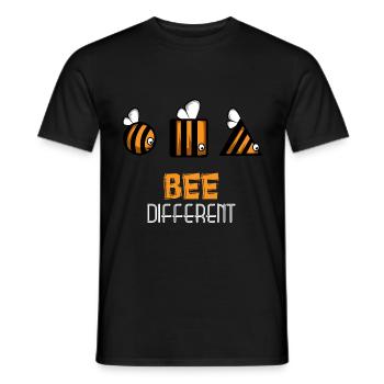 Bee Differents Différents et uniques - T-shirt homme - noir - Devant - AI Model Male 178 light (178cm)