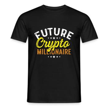 Crypto Millionaire. Cryptocurrencial expert. Poison - Men's T-Shirt - black - Front - AI Model Male 178 light (178cm)