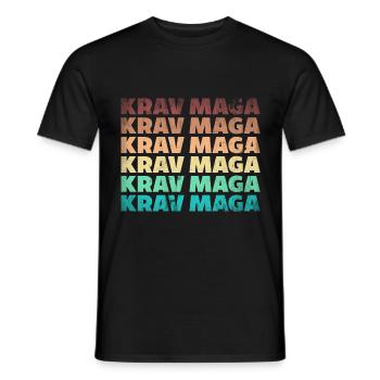 Arts Martiaux Autodéfense Krav Maga - T-shirt homme - noir - Devant - AI Model Male 178 light (178cm)