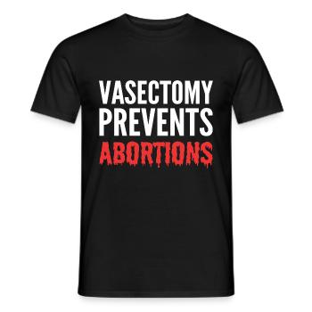 La vasectomie prévient les avortements anti-avortement - T-shirt homme - noir - Devant - AI Model Male 178 light (178cm)