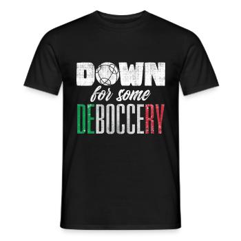 Bocce Ball Player Boules Bocce Down For Some - Männer T-Shirt - Schwarz - Vorne - AI Model Male 178 light (178cm)