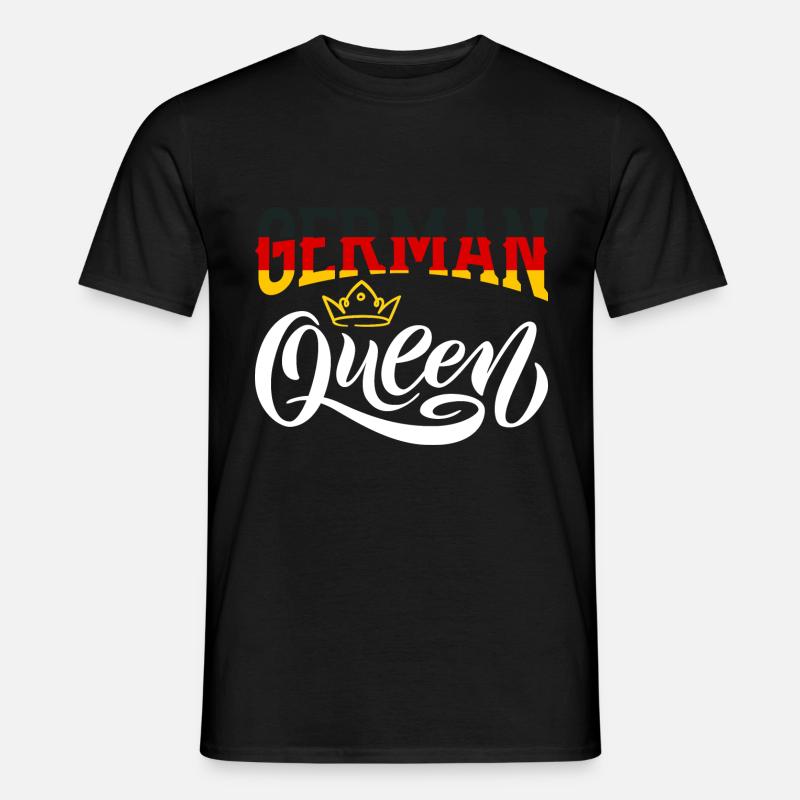German Queen Germany German Flag - Männer T-Shirt - Schwarz