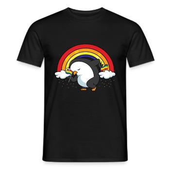 Penguin Gay Pride Transgender Gift - Men's T-Shirt - black - Front - AI Model Male 178 light (178cm)