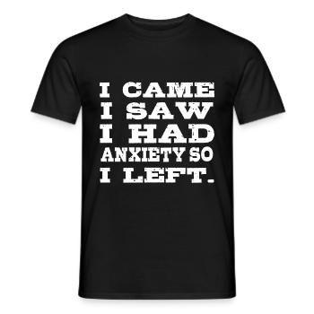 I was afraid Strong and fighter poison - Men's T-Shirt - black - Front - AI Model Male 178 light (178cm)
