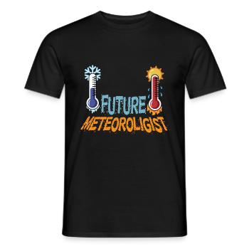 Future Meteorologist Meteorologist Student. Poison - Men's T-Shirt - black - Front - AI Model Male 178 light (178cm)