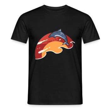 Bienvenue Sunrise Mammifère marin Gesche - T-shirt homme - noir - Devant - AI Model Male 178 light (178cm)