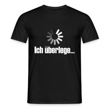 I'm thinking ... 2- Thinking - Men's T-Shirt - black - Front - AI Model Male 178 light (178cm)