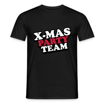xmas party team weihnachten christmas - Männer T-Shirt - Schwarz - Vorne - AI Model Male 178 light (178cm)