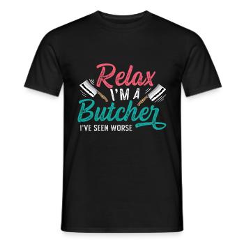 I've seen worse butcher gift - Men's T-Shirt - black - Front - AI Model Male 178 light (178cm)