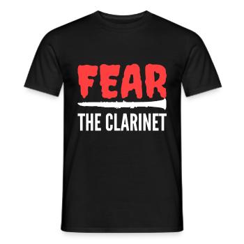 Peur du poison des musiciens de clarinette - T-shirt homme - noir - Devant - AI Model Male 178 light (178cm)