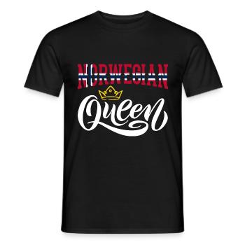 Reine norvégienne Norvège Drapeau norvégien - T-shirt homme - noir - Devant - AI Model Male 178 light (178cm)