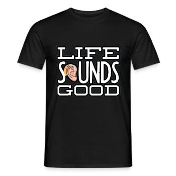 Pediatric Audiologist Audiology Life Sounds Good - Men's T-Shirt - black - Front - AI Model Male 178 light (178cm)
