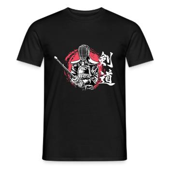 Kendo Warrior Martial Arts Students Gift - Men's T-Shirt - black - Front - AI Model Male 178 light (178cm)
