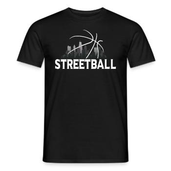 Streetball Skyline - Basket de rue - T-shirt homme - noir - Devant - AI Model Male 178 light (178cm)