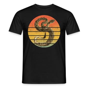 Diamant Klapperschlange Crotalus Adamanteus - Männer T-Shirt - Schwarz - Vorne - AI Model Male 178 light (178cm)
