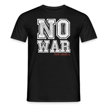 NO WAR - Männer T-Shirt - Schwarz - Vorne - AI Model Male 178 light (178cm)