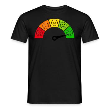 Measuring emotions - joy - Men's T-Shirt - black - Front - AI Model Male 178 light (178cm)