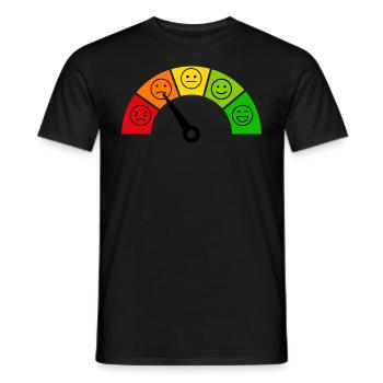 Meter of emotions - sadness - Men's T-Shirt - black - Front - AI Model Male 178 light (178cm)
