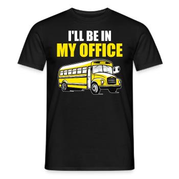 I'll Be in my Office | Funny School Bus Driver - T-shirt homme - noir - Devant - AI Model Male 178 light (178cm)