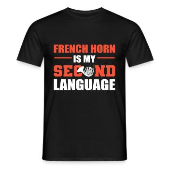 Mon don d’instrumentiste de langue seconde - T-shirt homme - noir - Devant - AI Model Male 178 light (178cm)
